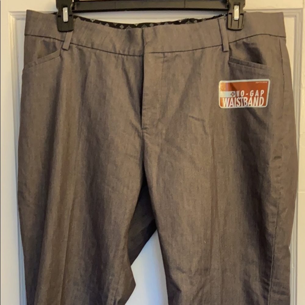 Grey Denim Dress Pants